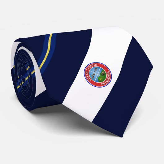 Stropdas vlag Lawton (Oklahoma) (Opgerold)