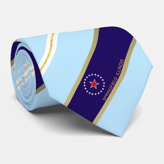 Stropdas vlag Springfield (Illinois) (Opgerold)