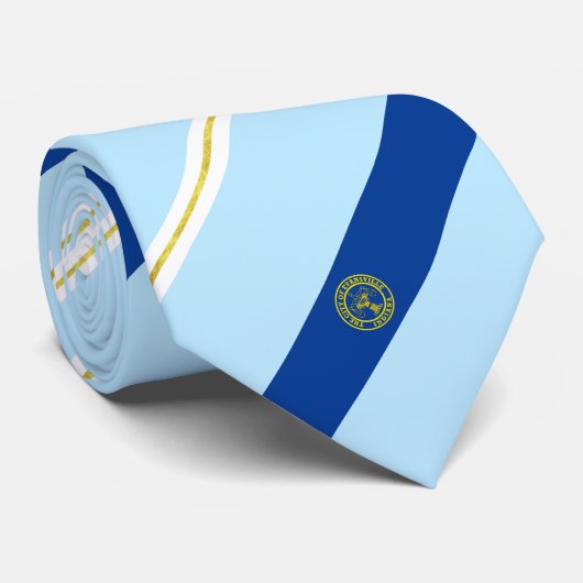 Stropdas vlag van Evansville (Indiana) (Opgerold)