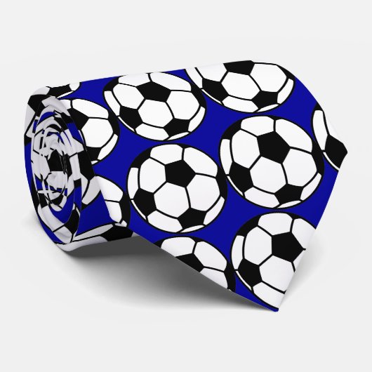 stropdas voetbal (blauw) (Opgerold)