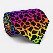Stropdas voor abstracte regenboogafdrukken (Opgerold)