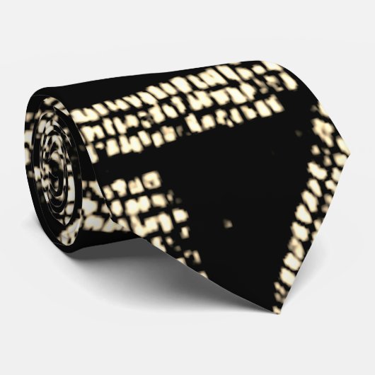 Stropdas voor Abstracte zwarte en crèmepatroongent (Opgerold)