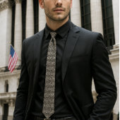 Stropdas voor afdrukken in zwart-wit leopard