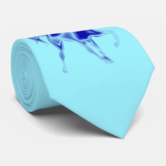 Stropdas voor blauwe paarden - Aangepaste kleuren (Opgerold)