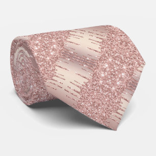 Stropdas voor bruiloft - Roos Gold Blush Sparkle D