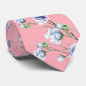 Stropdas voor de roze blauwe Floral bruiloft (Opgerold)