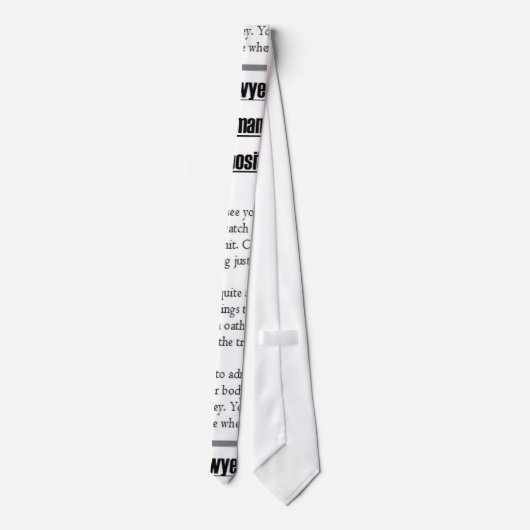 Stropdas voor de tekst van de advocaat (Achterkant)