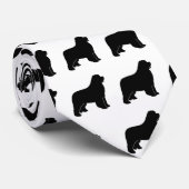Stropdas voor de zwarte newfoundland silhouette (Opgerold)
