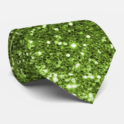 Stropdas voor groene en witte glitter (Opgerold)