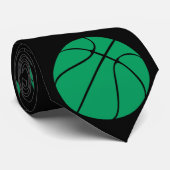 Stropdas voor groene en zwarte Basketball Player o (Opgerold)
