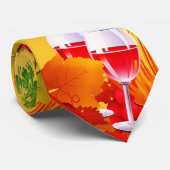 Stropdas voor het ontwerp van het wijnenpatroon (Opgerold)