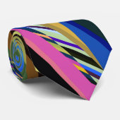 Stropdas voor irdicte Retro Multicolored Stripes (Opgerold)