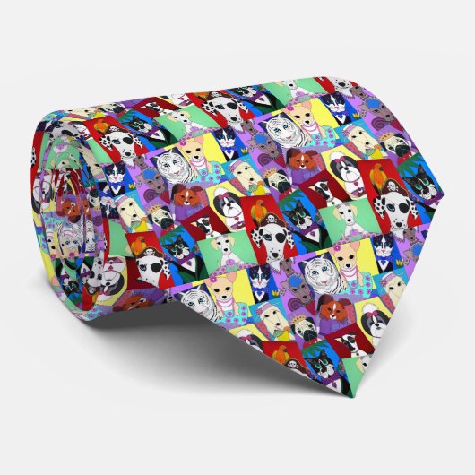 Stropdas voor katten en honden Collage PetPaw Stud (Opgerold)