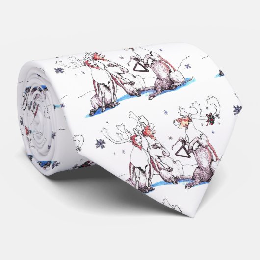 Stropdas voor kerstmis met Whimsical Alaska (Opgerold)