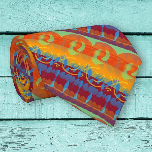 Stropdas voor kleurrijk artistiek bandpatroon