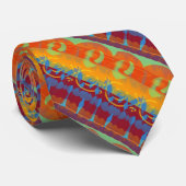 Stropdas voor kleurrijk artistiek bandpatroon (Opgerold)