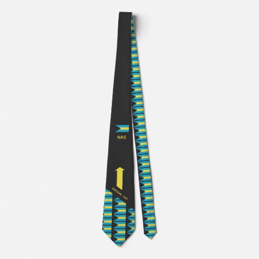 Stropdas voor persoonlijk BAHAMIAN FLAG Monogram (Voorkant)