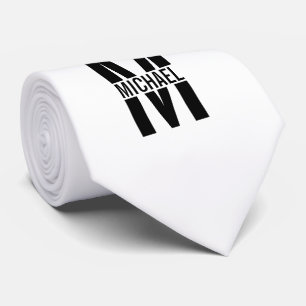 Stropdas voor persoonlijk monogram en naam