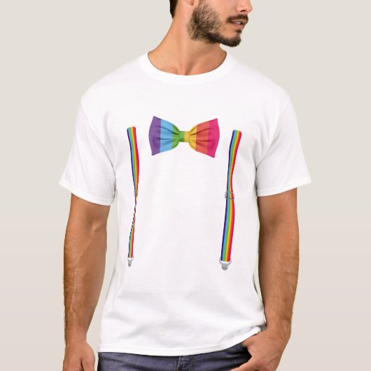 Stropdas voor regenboogbogen met schorpende stof F T-shirt (Voorkant)