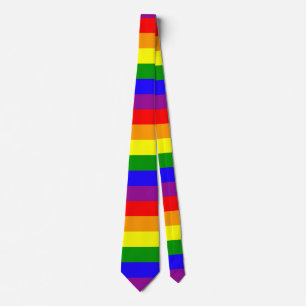 Stropdas voor regenboogpride - gestreept