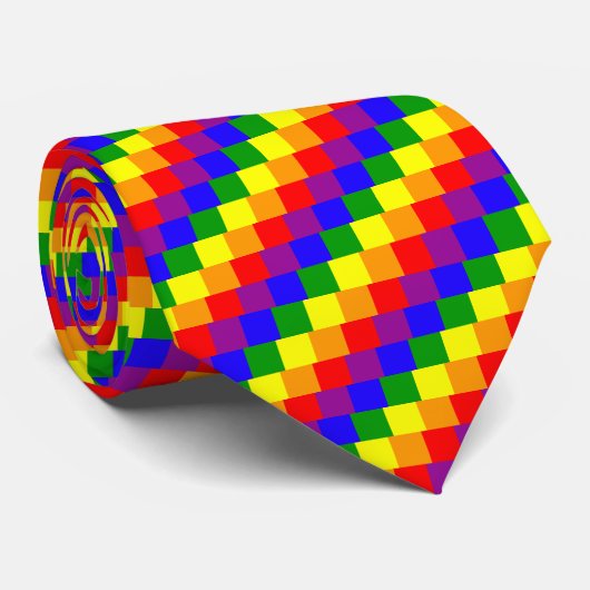 Stropdas voor regenboogpride - ingecheckt (Opgerold)