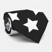 Stropdas voor retro van zwarte en witte sterren (Opgerold)