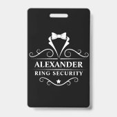 Stropdas voor weddenschappen met ruitbeveiliging badge (Voorzijde)