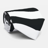 Stropdas voor zwart en wit afdrukken van wilde die (Opgerold)