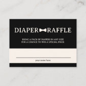 Stropdas voor zwarte en Cream Bow-taperaffle Informatiekaartje (Voorkant)