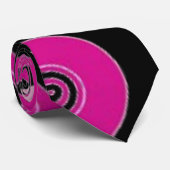 Stropdas voor zwarte en roze cirkels (Opgerold)