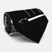 Stropdas voor zwarte en zilveren elektrische gitaa (Opgerold)