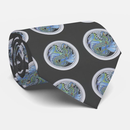 Stropdas waterdraak (Opgerold)