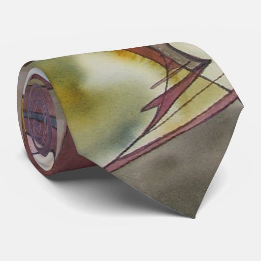 Stropdas Waterverf collectief bewustzijn (Opgerold)