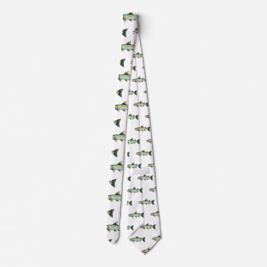 Stropdas - Waterverf Serie: Forel/Zalm (Achterkant)