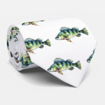 Stropdas - Waterverf Serie: Perch