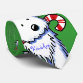 Stropdas Westie Candy Cane Army (Opgerold)