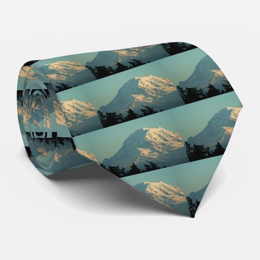 Stropdas: Winter Mt. Rainier Stropdas (Opgerold)