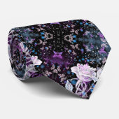 Stropdas WinterRoos en botervliegen (Opgerold)