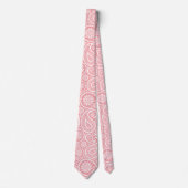 Stropdas wit en roze  Paisley Pattern (Voorkant)