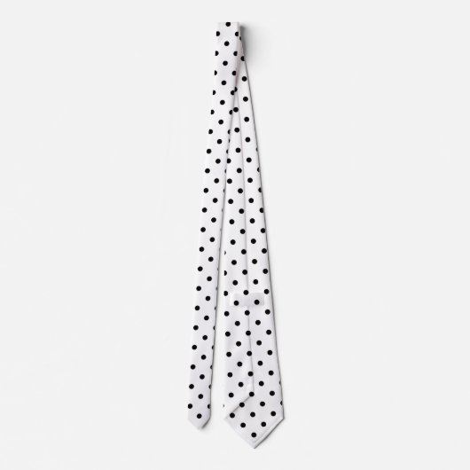 Stropdas Witte/zwarte pooldots (Achterkant)