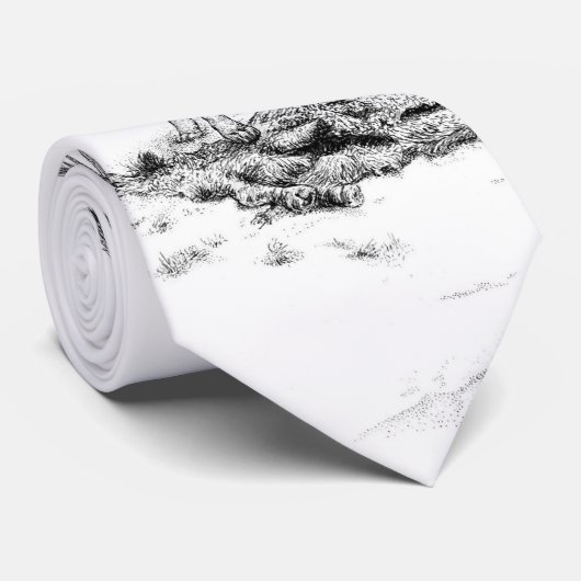 Stropdas Wolf en Ravens (Opgerold)