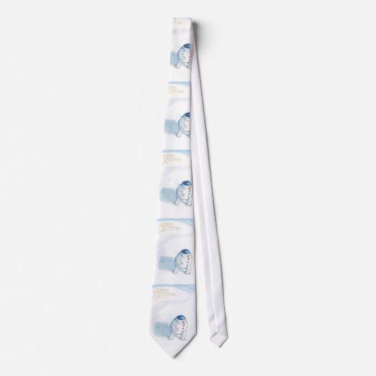 Stropdas Yellowsnow Snowman (Voorkant)