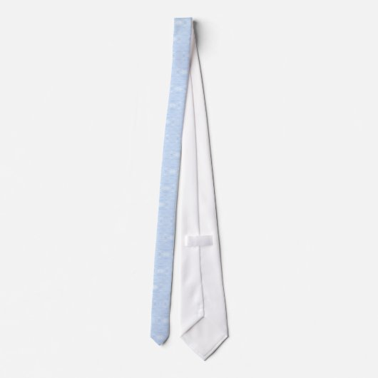 Stropdas Zig Zag - Bleek blauw (Achterkant)