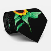Stropdas zonnebloemen - Aangepaste kleuren (Opgerold)