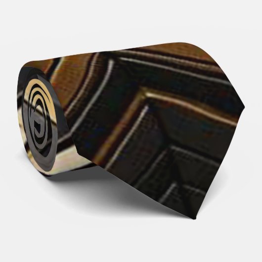 Stropdas zwart goud (Opgerold)