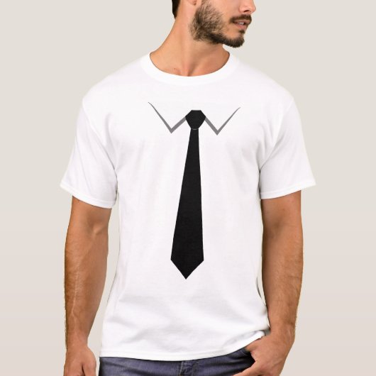 Stropdas, zwart Stropdas T-shirt (Voorkant)