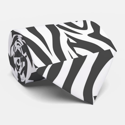 Stropdas zwart-wit (Opgerold)