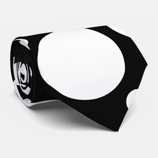 Stropdas zwart-wit (Opgerold)