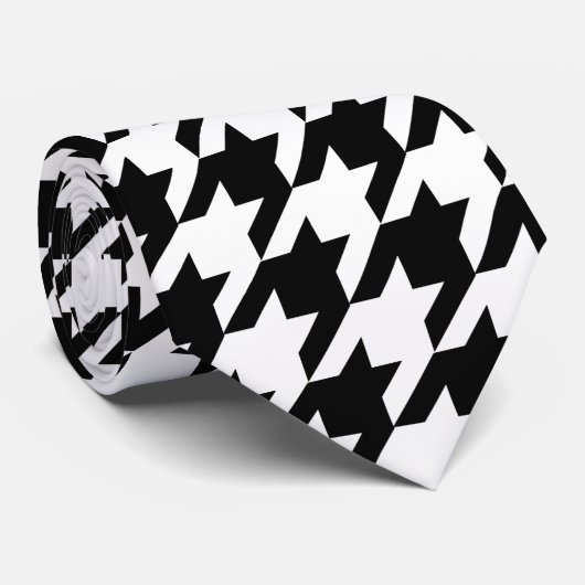 Stropdas zwart-wit geluidsdieptepatroon (Opgerold)