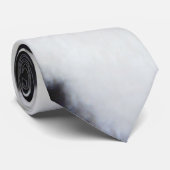 stropdas zwart-wit koeienhuid (Opgerold)